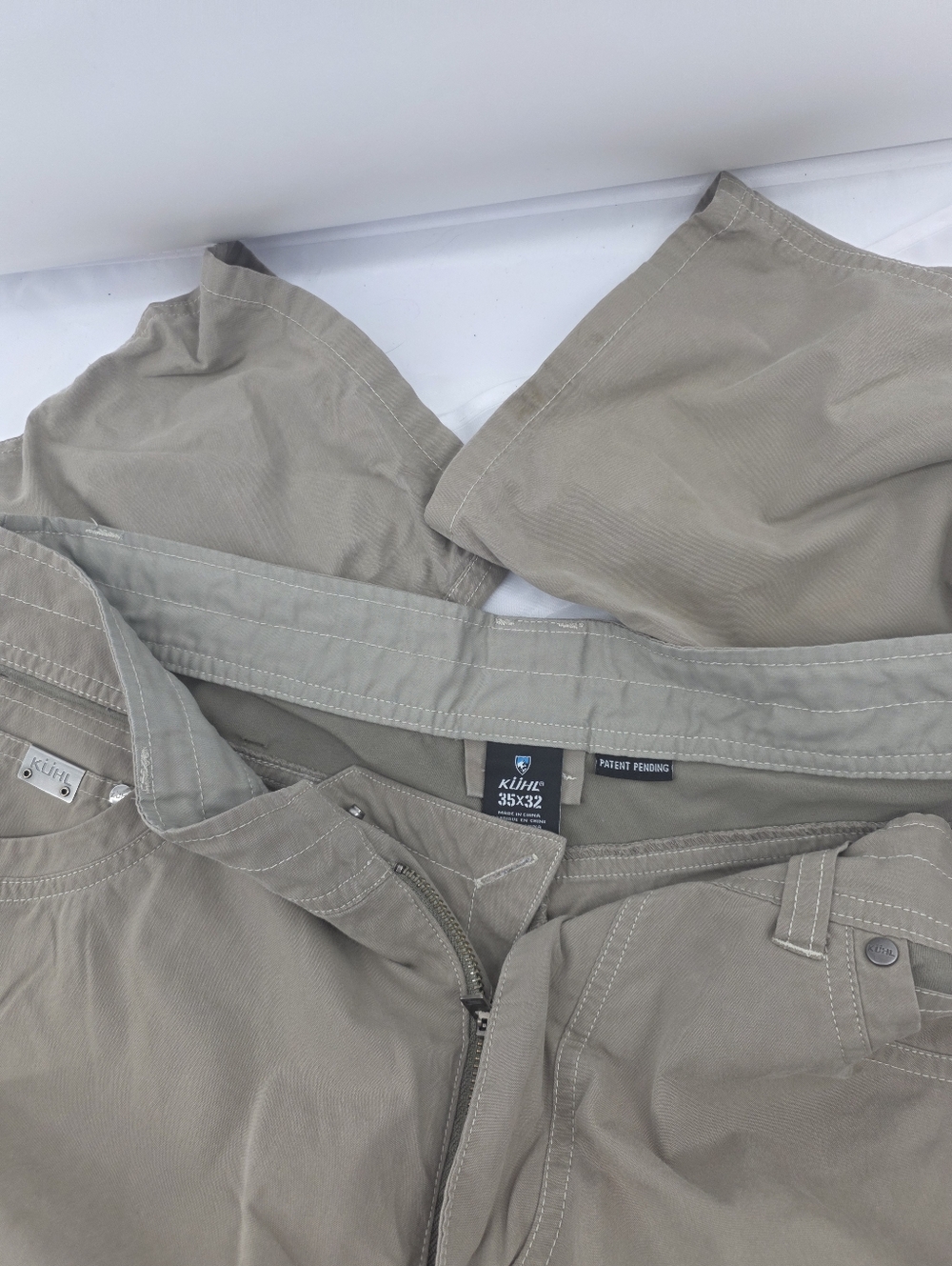 Kuhl Radikl Men's Pants 35x32 Khaki Small  Hole On Back